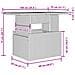 Set Divani da Giardino  9 Pezzi con Cuscini Grigio Chiaro Polyrattan, Divano Giardino  per 2 Persone con Spazio Stoccaggio e Cuscini Grigio Chiaro Polyrattan - Foto miniatura 4