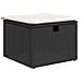 Set Divano da Giardino  8 Pezzi con Cuscini Nero Polirattan, Divano da Giardino  2 Posti con Cuscini Nero Polirattan - Foto miniatura 7