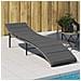 Lettino Prendisole con Cuscino Grigio 55x199x50cm in Polyrattan - Foto miniatura 2