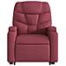 Poltrona Alzapersona Massaggio Reclinabile Rosso Vino Tessuto - Foto miniatura 9