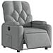 Poltrona Elettrica Reclinabile Grigio Chiaro in Tessuto - Foto miniatura 3