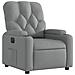 Poltrona Elettrica Reclinabile Grigio Chiaro in Tessuto - Foto miniatura 4