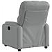 Poltrona Elettrica Reclinabile Grigio Chiaro in Tessuto - Foto miniatura 5