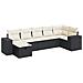Set Divani da Giardino con Cuscini 7pz Nero Polyrattan - Foto miniatura 1