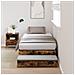 Struttura letto con contenitore in rovere affumicato 90x200 cm - Foto miniatura 2