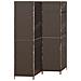 Divisorio per stanze 4 pannelli pieghevole marrone 195x180 cm in poly rattan - Foto miniatura 1