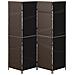 Divisorio per stanze 4 pannelli pieghevole marrone 195x180 cm in poly rattan - Foto miniatura 5