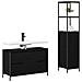 Set di mobili per il bagno 2 pcs Rovere nero 36 x 35 x 165 cm - Foto miniatura 3
