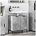 Armadio per Lavabo da Bagno Grigio cemento 60,5 x 33,5 x 61 cm - Foto miniatura 2