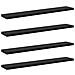 Scaffale 4 pcs Nero 60 x 10 x 1.5 cm Legno multistrato - Foto miniatura 1