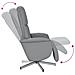 Poltrona Reclinante Massaggio Poggiapiedi Grigio Chiaro Tessuto - Foto miniatura 7