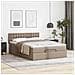 Pouf Letto con Materassi e LED Cappuccino 140x190cm Similpelle - Foto miniatura 4