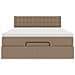 Pouf Letto con Materassi e LED Cappuccino 140x190cm Similpelle - Foto miniatura 8