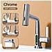 Rubinetto per lavabo da bagno, Blackswan, tipo M325, modello cromato intelligente, con display LCD, 3 modalità e doccia a cascata mobile, dimensioni 23 cm - Foto miniatura 2