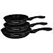 Set Di 3 Padelle 20/24/28 Cm Con Rivestimento Minerale Antiaderente, Nero - Foto miniatura 1