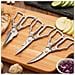 Forbici Da Cucina Multifunzionali - Cesoie Per Pollame In Acciaio Inox Per Uso Gravoso Silver - Foto miniatura 6