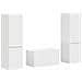 Set mobile TV 5 pcs Bianco Legno multistrato - Foto miniatura 1