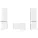 Set mobile TV 5 pcs Bianco Legno multistrato - Foto miniatura 8