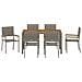 Set da Pranzo per Giardino 7 pcs Grigio polyrattan - Foto miniatura 7