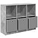 Credenza con cassetto Grigio cemento 102 x 32 x 73,5 cm - Foto miniatura 5