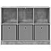 Credenza con cassetto Grigio cemento 102 x 32 x 73,5 cm - Foto miniatura 6