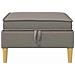 Pouf con Storage Tortora Tessuto - Foto miniatura 4