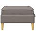 Pouf con Storage Tortora Tessuto - Foto miniatura 5