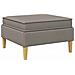 Pouf con Storage Tortora Tessuto - Foto miniatura 6