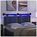 Testiera sospesa Con luce LED Blu PU Antico - Foto miniatura 5