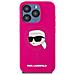 Custodia In Silicone Karl Lagerfeld Per Iphone 15 Pro (6.1) Con Magsafe - Fucsia - Foto miniatura 3