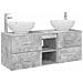Set di mobili per il bagno 3 pz Grigio Cemento - Foto miniatura 1