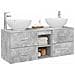 Set di mobili per il bagno 3 pz Grigio Cemento - Foto miniatura 8
