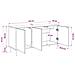 Mobile TV MAINZ 102 x 33 x 51 cm Rovere Nero - Foto miniatura 8