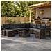 Set Divano da Giardino 12 pz Grigio e Grigio Scuro polyrattan - Foto miniatura 4