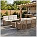 Set Divano da Giardino 7 pz Beige e Bianco Crema polyrattan - Foto miniatura 9