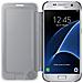 Flip Cover Custodia Clear View Originale per Galaxy S7 - Argento - Foto miniatura 3