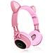 Cuffie Bluetooth Design Cat Ears Light Animation 12h - Foto miniatura 5