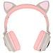 Cuffie Bluetooth Design Orecchie Gatto Animazione Luminosa Autonomia 12h - Foto miniatura 1