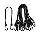 12 Bungee Cavi Confezione Heavy Duty Fascette Per Auto Camion Rimorchio Deposito Cinghie Per Il Fissaggio Basha Del Carico E Degli Teloni Camping Militare Ed Elastica Esterna Cord Tool (30cm Nero)  - Foto miniatura 4
