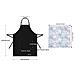 Grembiule Da Cucina Impermeabile Regolabile Chef Grembiule Con Tasche Per La Casa Ristorante Artigianato Giardino Barbecue Scuola Coffee House Grembiule Per Donne Degli Uomini (1x Grembiule Asciugamano 1 X Cucina)  - Foto miniatura 2
