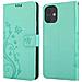 Cadorabo Custodia Compatibile Con Apple Iphone 11 (xi) In Turchese Fiore - Coperchio Protettivo In Design Floreale Con Chiusura Magnetica, Funzione Stand E Slot Per Carte - Foto miniatura 8