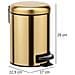 Cestino Bagno Leman, Rame Opaco, 3 L, - Foto miniatura 3