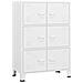 Armadio Classificatore Industriale Bianco 75x40x115 cm Metallo - Foto miniatura 2