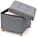 Pouf Grigio Con Contenitore - Domopak Living - Foto miniatura 1