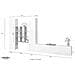 Parete Attrezzata Denis, Set Salotto Porta Tv A 3 Ante, Mobile Soggiorno Multiuso, 100% Made In Italy, Cm 270x30h180, Bianco Lucido E Acero - Foto miniatura 3