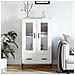 Credenza Bianca 69,5x31x115 Cm In Legno Multistrato - Foto miniatura 1