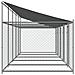 Gabbia Cani con Tetto e Porte Grigia 10x2x2 m Acciaio Zincato - Foto miniatura 4