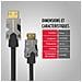 Cavo Hdmi M1000 Uhd 4k Hdr 22.5 Gbit/s 3m, Argento - Foto miniatura 3