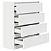 Credenza Bianca 80x35x99 cm in Legno Multistrato - Foto miniatura 2