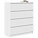 Credenza Bianca 80x35x99 cm in Legno Multistrato - Foto miniatura 3